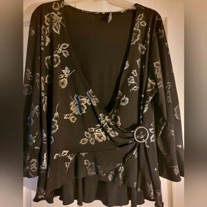 Addition Elle Black and Silver Elegant Blazer